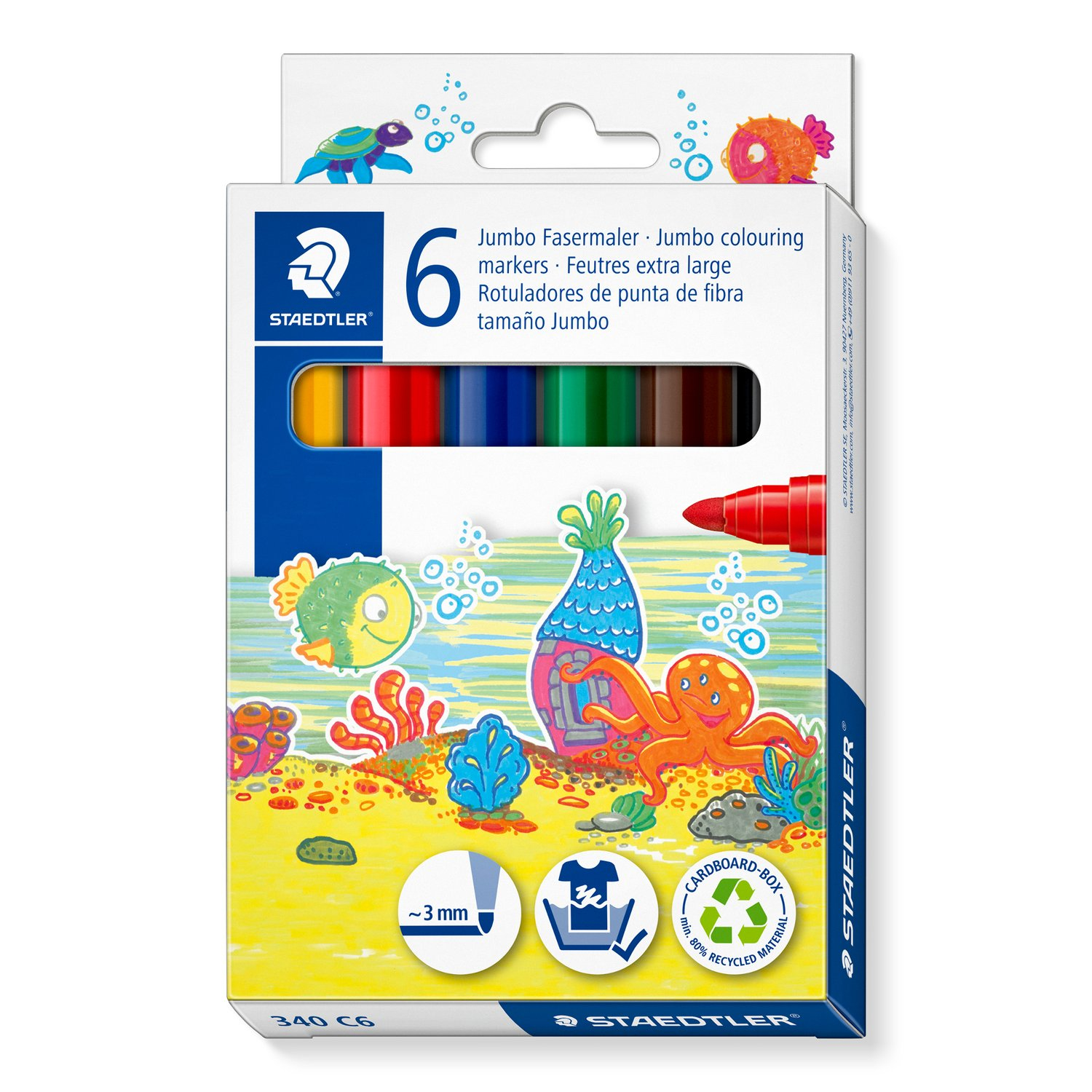 Staedtler 340 C6 felt pen Assorted colours 1 pc(s)