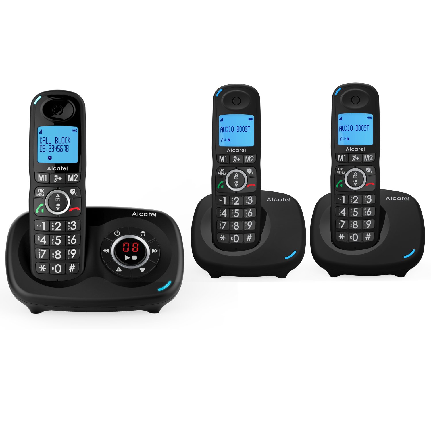 Image of Alcatel XL595 VOICE TRIO UK BLK