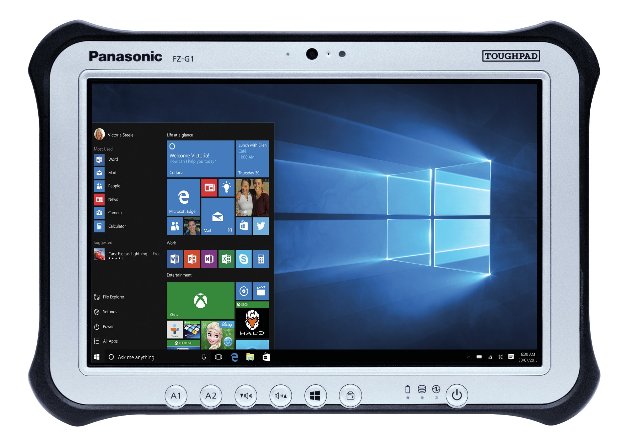 Panasonic Toughpad FZ-G1 256 GB 25.6 cm (10.1") 7th gen Intel® Core™ i5 8 GB Wi-Fi 5 (802.11ac) Windows 10 Pro Black, Silver