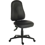 Teknik Ergo Comfort High Back PU Ergonomic Operator Office Chair without Arms Black - 9500-PU DD