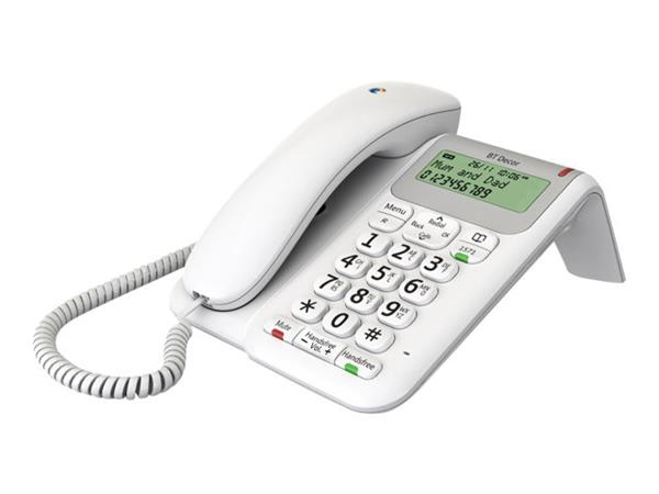 Image of British Telecom BT Decor 2200 Analog telephone Caller ID White