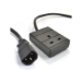FDL IEC PLUG (C14) TO SINGLE 13A TRAILING SOCKET - 2M BLACK