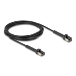 DeLOCK RJ45 Slim Network Cable Cat.8.1 U/FTP angled up to 40 Gbps black 3 m