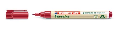 Edding 25 EcoLine permanent marker Bullet tip Red