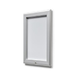 Deflecto A4 Lockable Wall Mounted 25mm Aluminium Snap Frame Literature Display Sign Holder Silver - SFA4LS