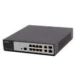 Luxul Wireless XMS-1208P Unmanaged L2/L3 Gigabit Ethernet (10/100/1000) Power over Ethernet (PoE) 19U Black