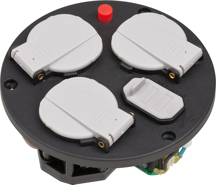 Image of Brennenstuhl 1115260 power extension 3 AC outlet(s) Indoor Black,...
