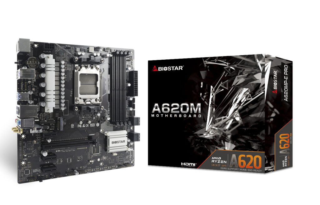 Image of Biostar A620MP-E PRO motherboard AMD A620 Socket AM5 micro ATX