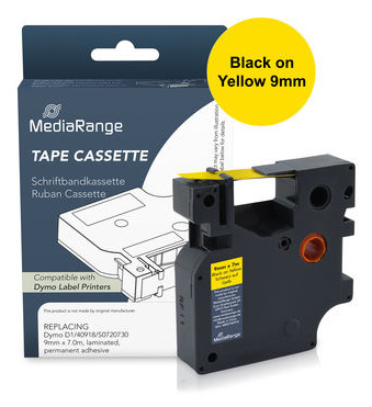 MediaRange Plastic tape cassette. for label printers using Dymo® 91222