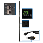 Tripp Lite PDUMNV20LX power distribution unit (PDU) 24 AC outlet(s) 0U Black