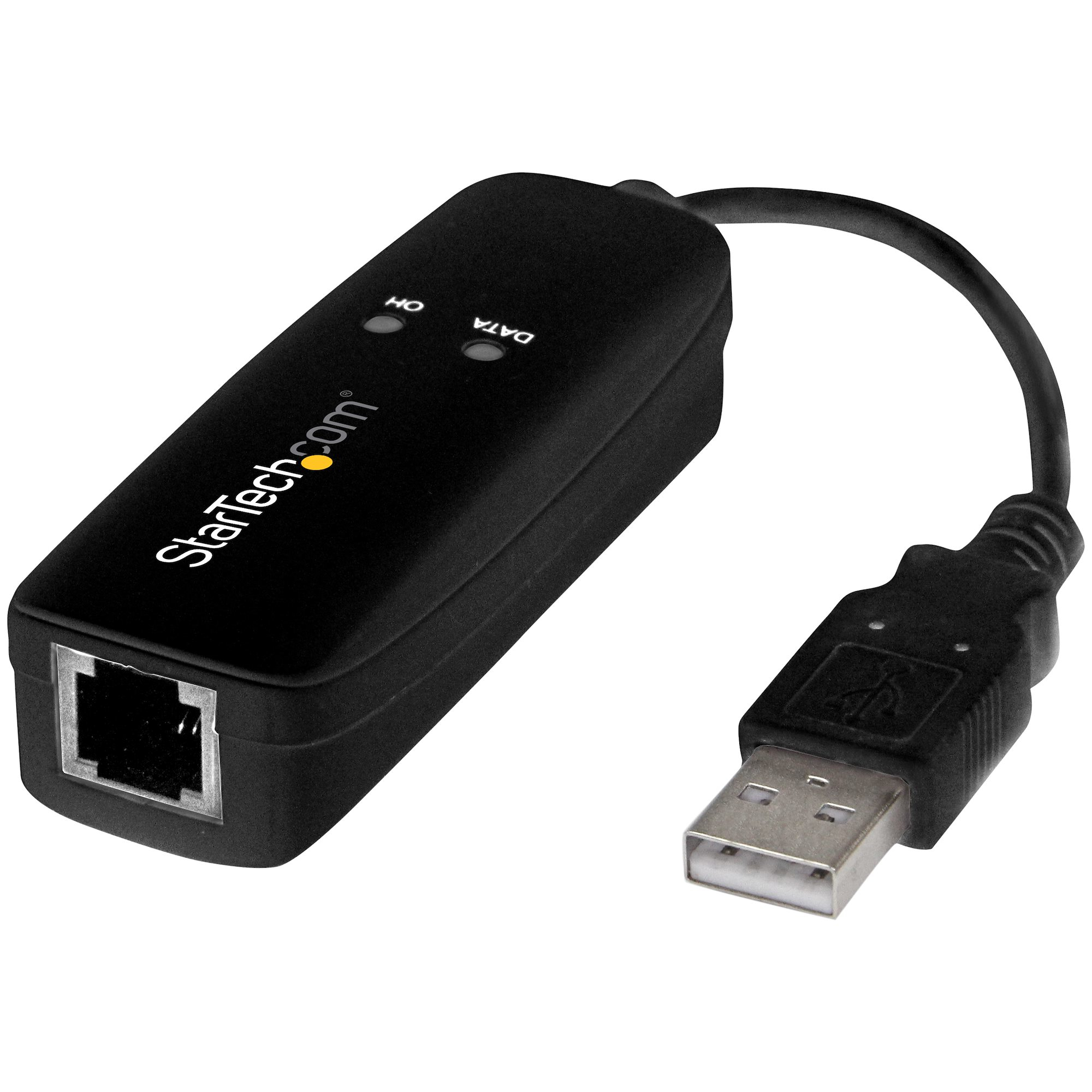 Image of StarTech.com USB 2.0 Fax Modem - 56K External Hardware Dial Up...