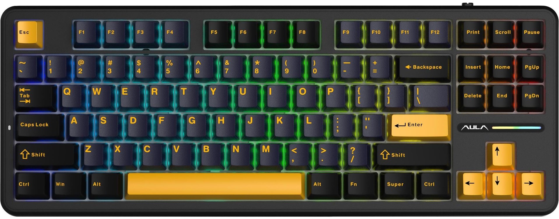 AUL A Gasket F87 Thunder Black GrayWood RGB Keyboard