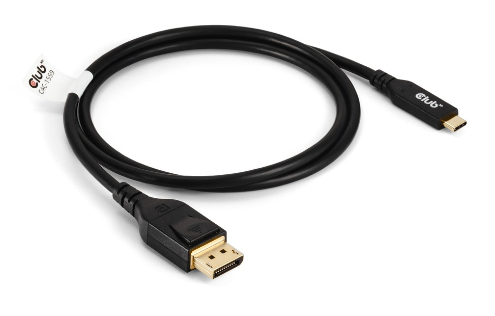 CLUB3D USB Type C Cable to DP 2.1 Bi-Directional VESA DP80 Certified C