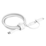 BELKIN BoostCharge Pro 2-in-1 Cable With USB-C and Lightning Connector - White(CAC003fq1.5MWH), 480Mbps, Lightning Connector Adaptor, 2 Years Warranty