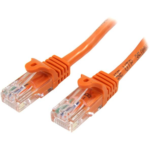 StarTech.com 5m Orange Snagless Cat5e UTP Patch Cable