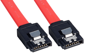 Image of Lindy , 0.5m SATA cable Red