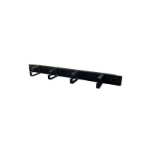 FDL PUSH-FIT 4 RING 19 INCH CABLE MANAGEMENT BAR - BLACK - 1U