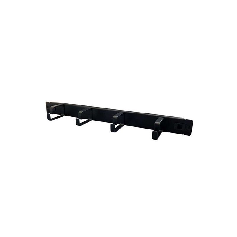 Image of FDL PUSH-FIT 4 RING 19 INCH CABLE MANAGEMENT BAR - BLACK - 1U