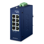 PLANET IP30 Compact size Industrial IGS-800T-PN Unmanaged Gigabit Ethernet (10/100/1000) Blauw