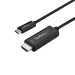 StarTech.com Cable Adaptador de 3m USB-C a HDMI 4K 60Hz - Negro - Cable USB Tipo C a HDMI - Cable Conversor de Vídeo USBC