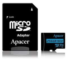 Image of Apacer microSDXC UHS-I U3 V30 R100 256GB w/ 1 Adapter RP