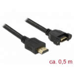 DeLOCK 85463 HDMI cable 0.5 m HDMI Type A (Standard) Black