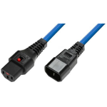 Microconnect MC-C13C14LOCK-2MB power cable Blue 2 m C13 coupler C14 coupler