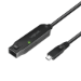 LogiLink USB 3.2 Gen2 Type-C cable, C/M to C/F, amplifier, 10 Gbps, black, 5 m