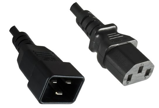 Image of Microconnect PE030610 power cable Black 1 m C13 coupler C20 coupler