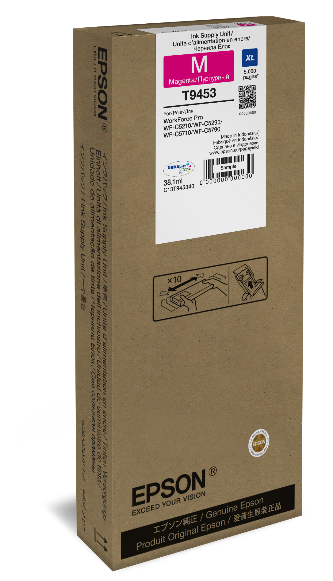 Epson C13T945340/T9453 Ink cartridge magenta high-capacity, 5K pages 38.1ml for Epson WF-C 5210/5290