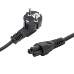 connektgear 2m European Mains Power Cable - Schuko Plug to C5 (Cloverleaf) Socket
