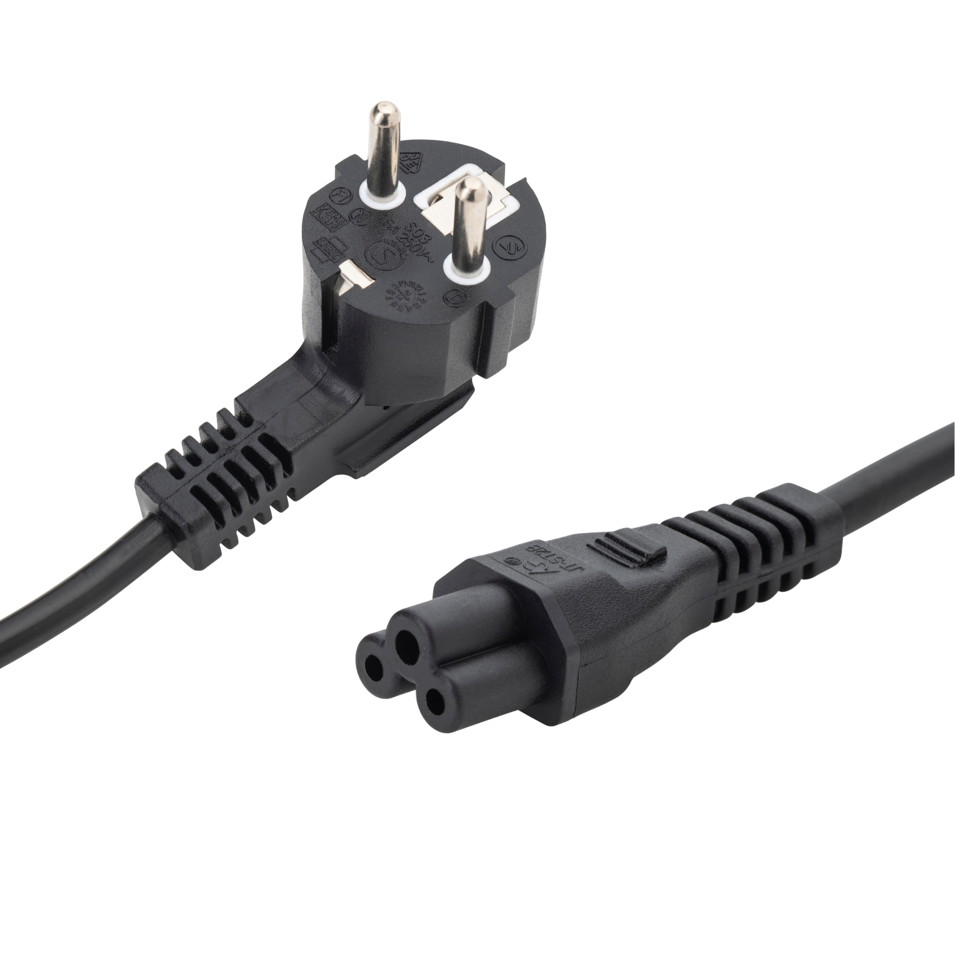 Connektgear 2M European Mains Power Cable - Schuko Plug To C5 (Cloverl