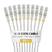 StarTech.com 25cm Gray Slim CAT6 Cable, 10 Pack, Snagless, 100W PoE, UTP, LSZH, 28AWG Pure Bare Copper Wire, Slim RJ45 Network Patch Cord w/Strain Reliefs, Individually Tested