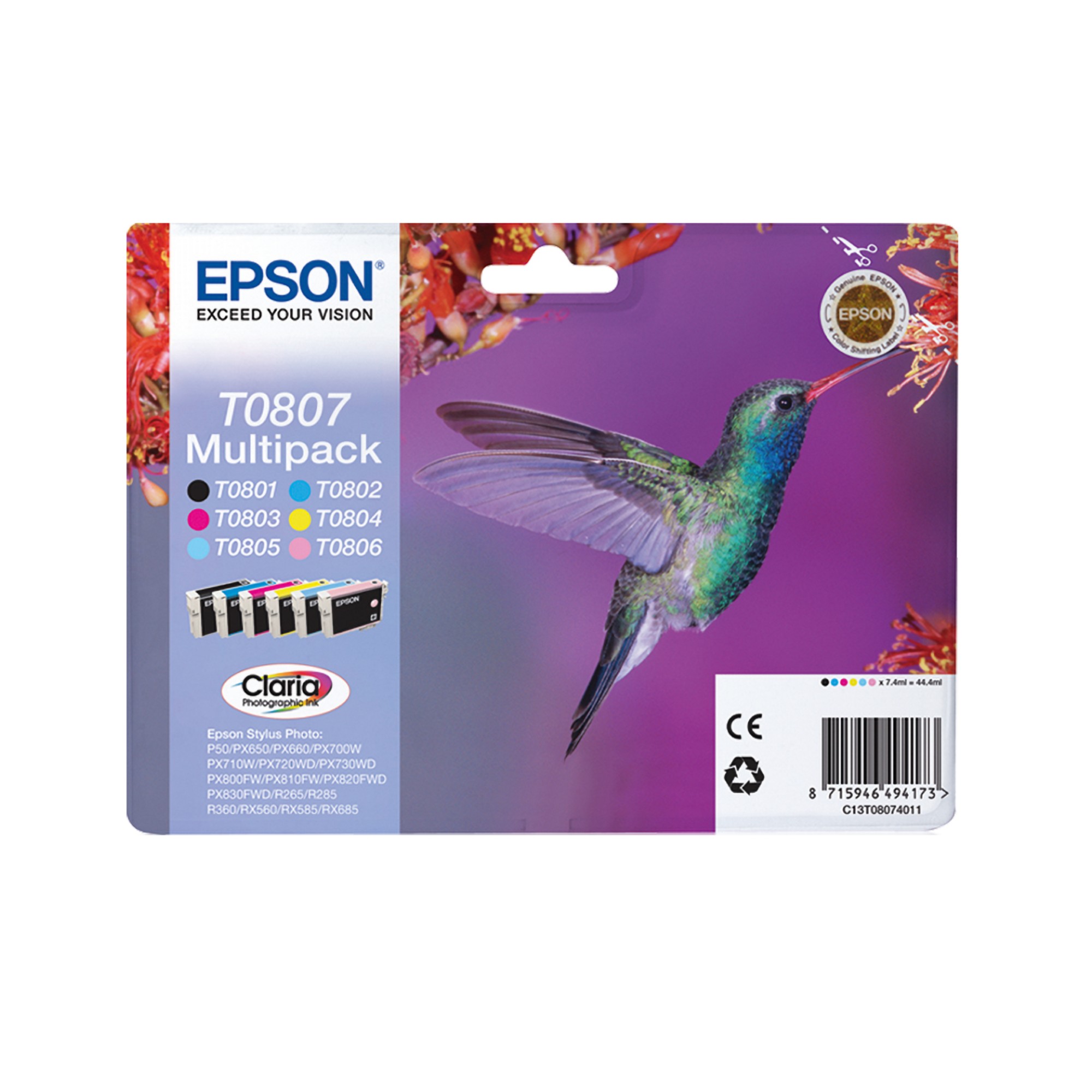 Epson C13T08044011/T0804 Ink cartridge yellow. 620 pages ISO/IEC 24711
