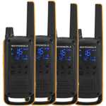 Motorola Talkabout T82 Extreme Quad Pack two-way radio 16 channels Black, Orange