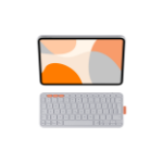 Logitech Flip Folio QWERTZ Zwitsers Bluetooth Licht Grijs
