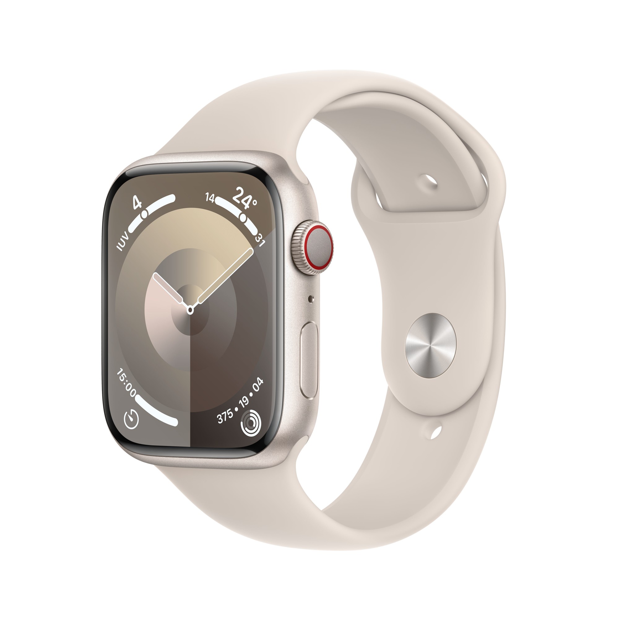 Apple Watch Series 9 GPS + Cellular 45mm Starlight Aluminium Case w/ S