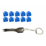 Microconnect MC-RJ45PORTBLOCK-B port blocker Port blocker key RJ-45 Black, Blue 10 pc(s)