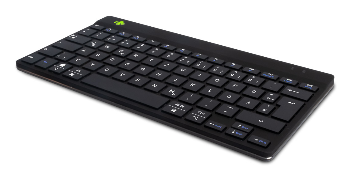 R-Go Tools Ergonomic keyboard R-Go Compact Break, compact keyboard with break software, QWERTZ (DE), Bluetooth, black