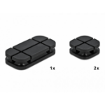 DeLOCK Cable Holder Combo Set 3 pieces black