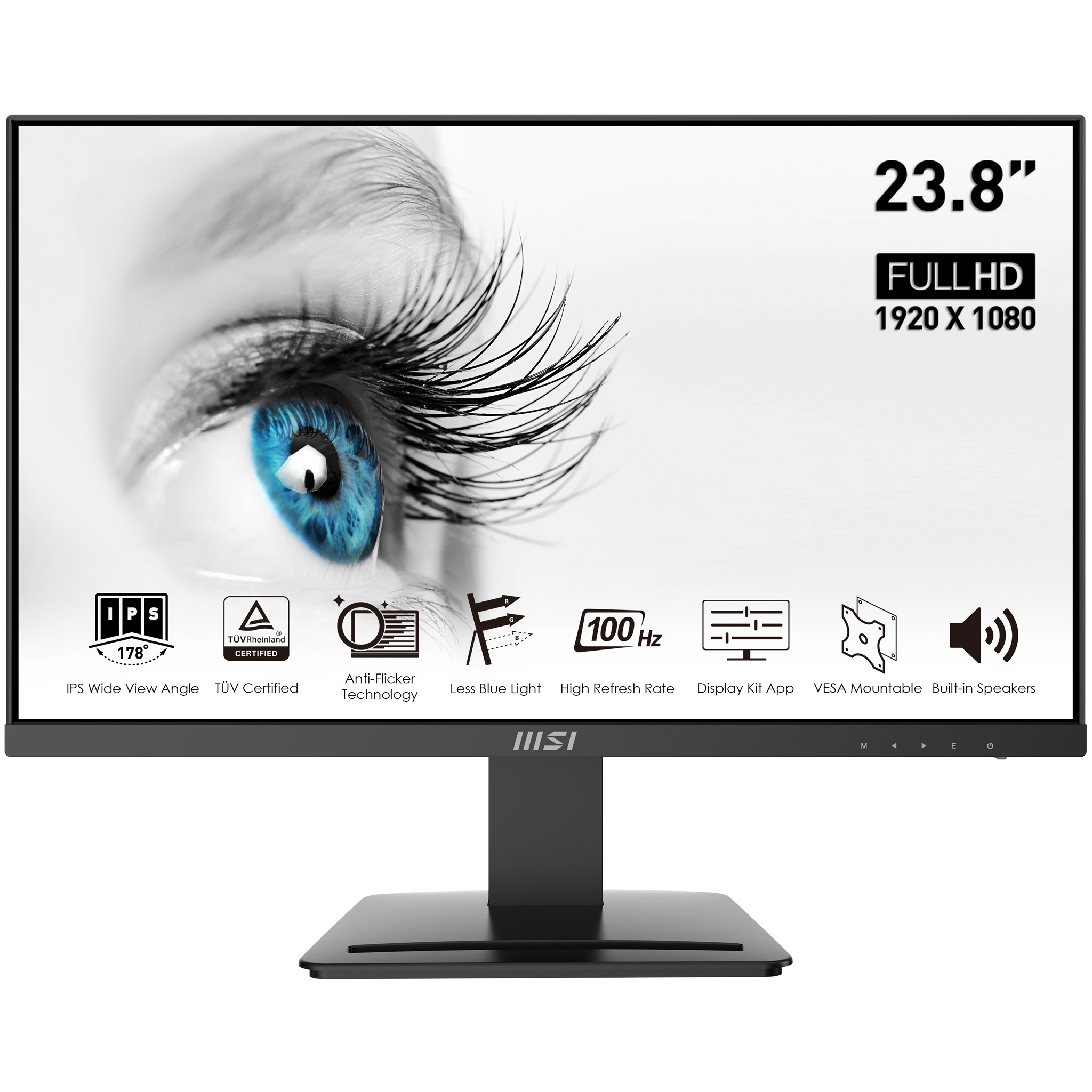 MSI Pro MP243X 23.8 Inch Monitor, Full HD (1920 x 1080), 100Hz,...