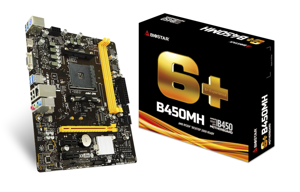 Image of Biostar B450MH motherboard AMD B450 Socket AM4 micro ATX