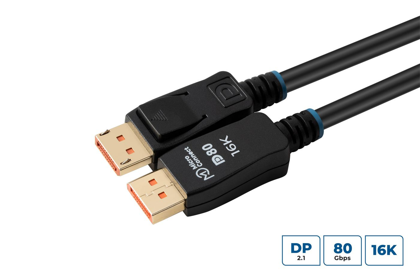 Microconnect Black Mc-Dp-Mmg-200V2.1 Displayport Cable 2 M