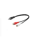 Microconnect RCA - 2xRCA, M-F audio cable 0.2 m Black, Red, White