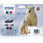 Epson C13T26364010/26XL Ink cartridge multi pack Bk,C,M,Y high-capacity XL 1x500,3x700, 12ml 3x10ml Pack=4 for Epson XP 600