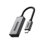 Sitecom AD-1015 video kabel adapter 0,15 m USB Type-C DisplayPort Zwart, Roestvrijstaal