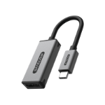 Sitecom AD-1015 câble vidéo et adaptateur 0,15 m USB Type-C DisplayPort Noir, Acier inoxydable