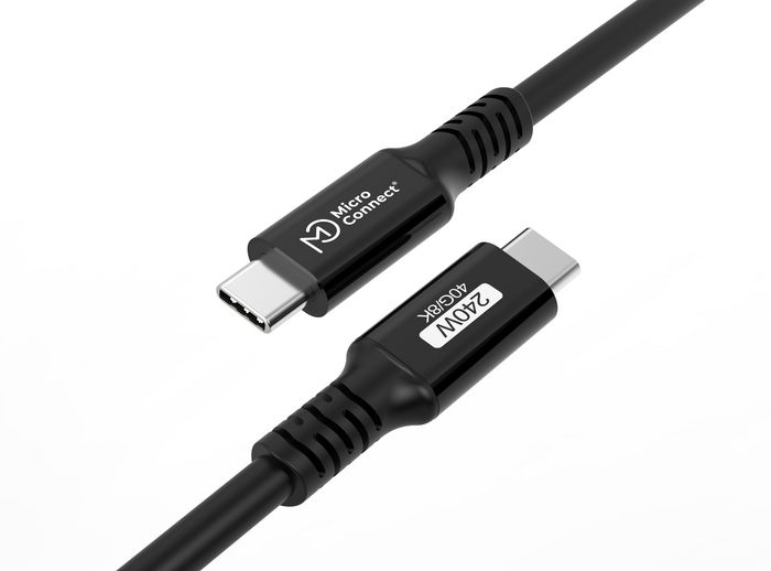 Microconnect USB4CC015-240W USB cable USB4 Gen 3x2 0.15 m USB C Black