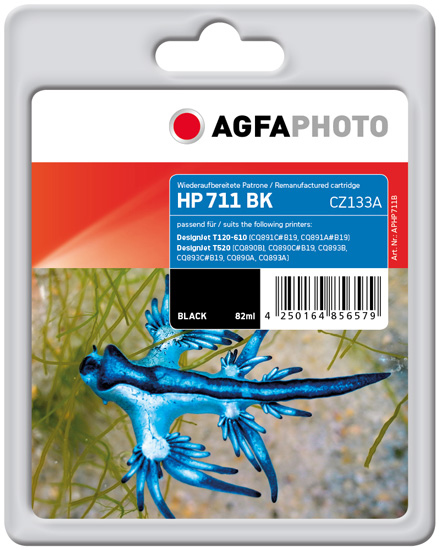 Image of AgfaPhoto APHP711B ink cartridge 1 pc(s) Compatible Standard Yield...