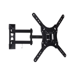 ProperAV TV Wall Bracket 23"- 55" Swing Arm Heavy Duty Tilt 20 VESA 400x400 - Black